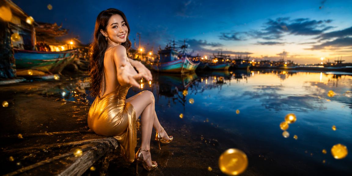 Bãi biển Mũi Né buổi chiều – người dùng mở điện thoại khám phá slot jackpot trong kỳ nghỉ